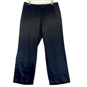 NWOT ST JOHN CAVIAR Womens 14 Black Dress Pants Trousers Straight Leg Side Zip